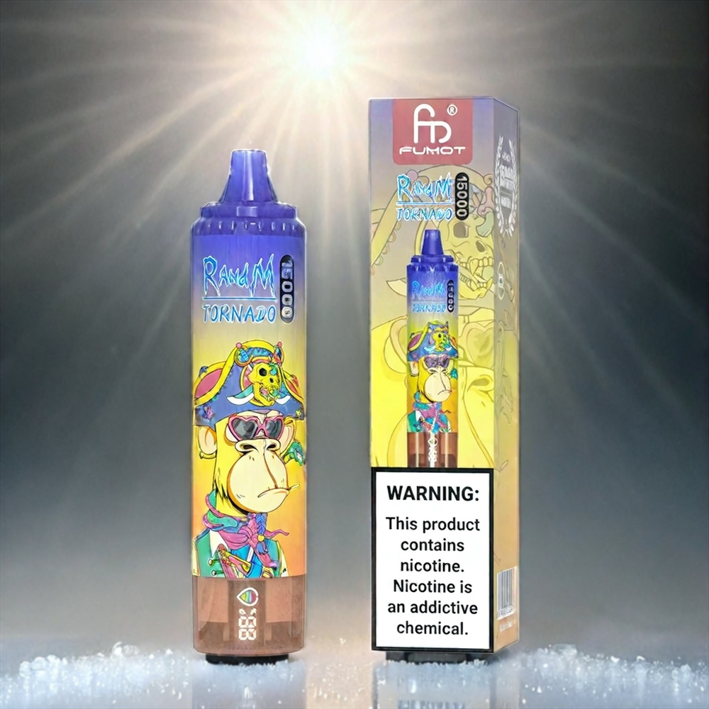 Fumot RandM Tornado 15000 Puffs Cola Eis 25ml 0.9 Ohm Mesh USB-C LCD Schweiz Großhandel