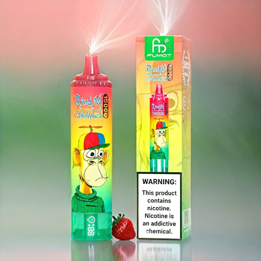 Fumot RandM Tornado 15000 Puffs Erdbeere-Kiwi Schweiz Großhandel 25ml 850mAh Mesh Coil
