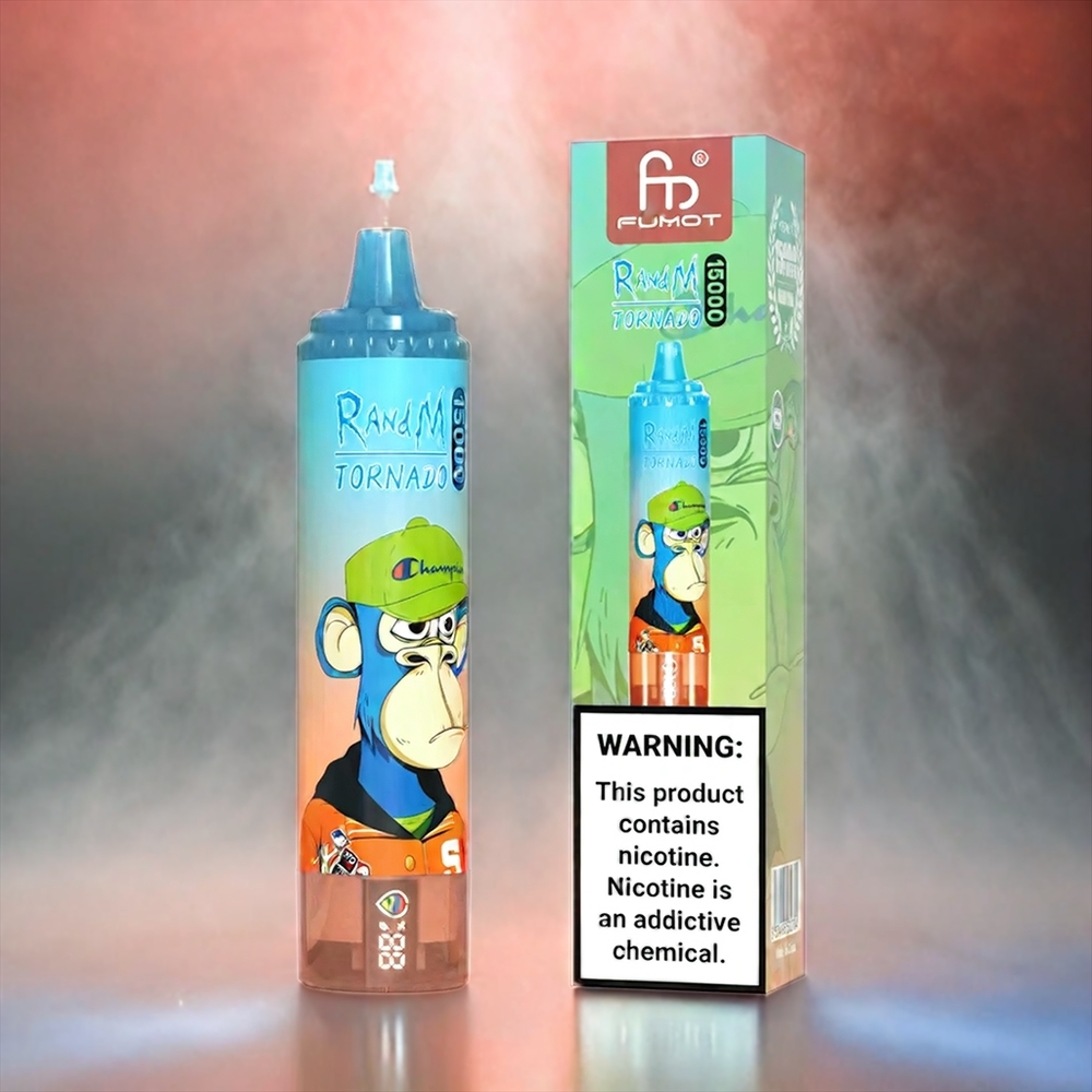 Fumot RandM Tornado 15000 Puffs Kirsch Cola 25ml 850mAh Mesh Coil Schweiz großhandel