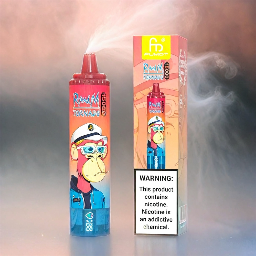 Fumot RandM Tornado 15000 Puffs Kirschgeschmack 25ml 850mAh Mesh Coil Schweiz Großhandel