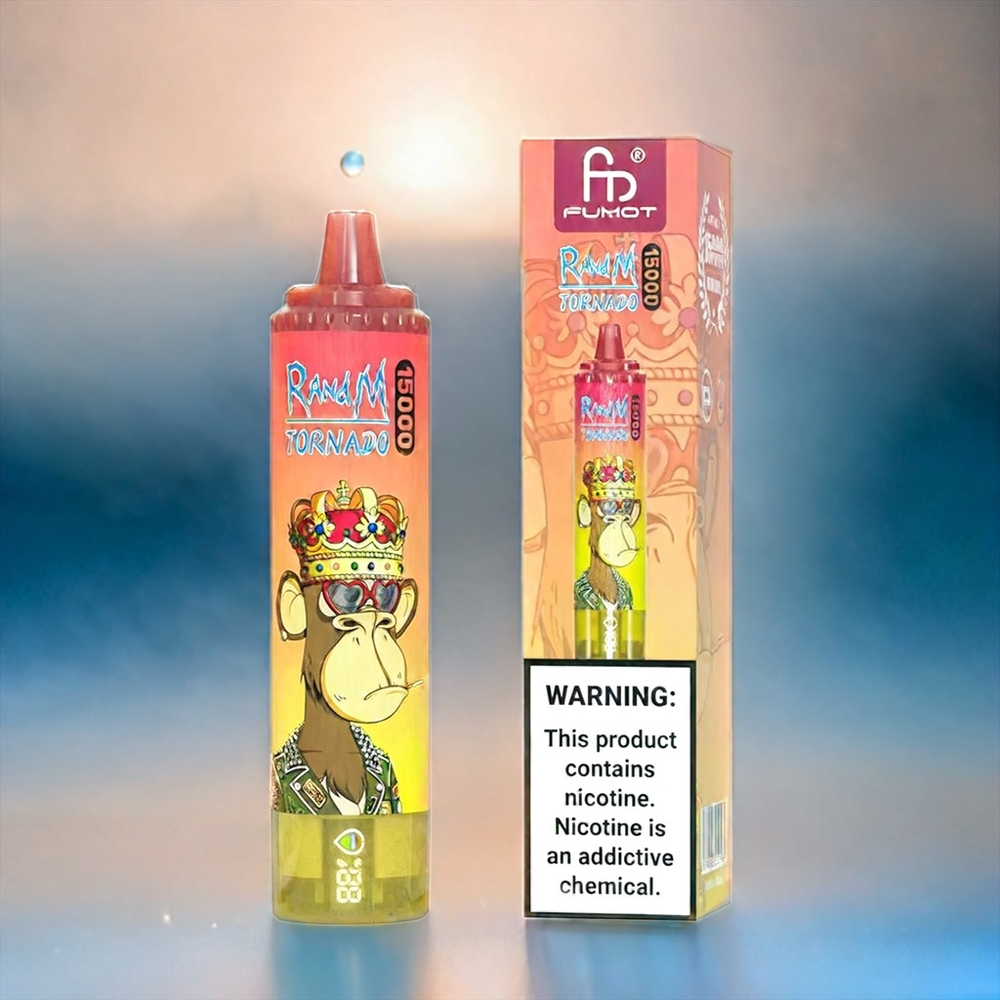 Fumot RandM Tornado 15000 Puffs Pfirsich Eis Schweiz Großhandel 25ml 850mAh Mesh Coil
