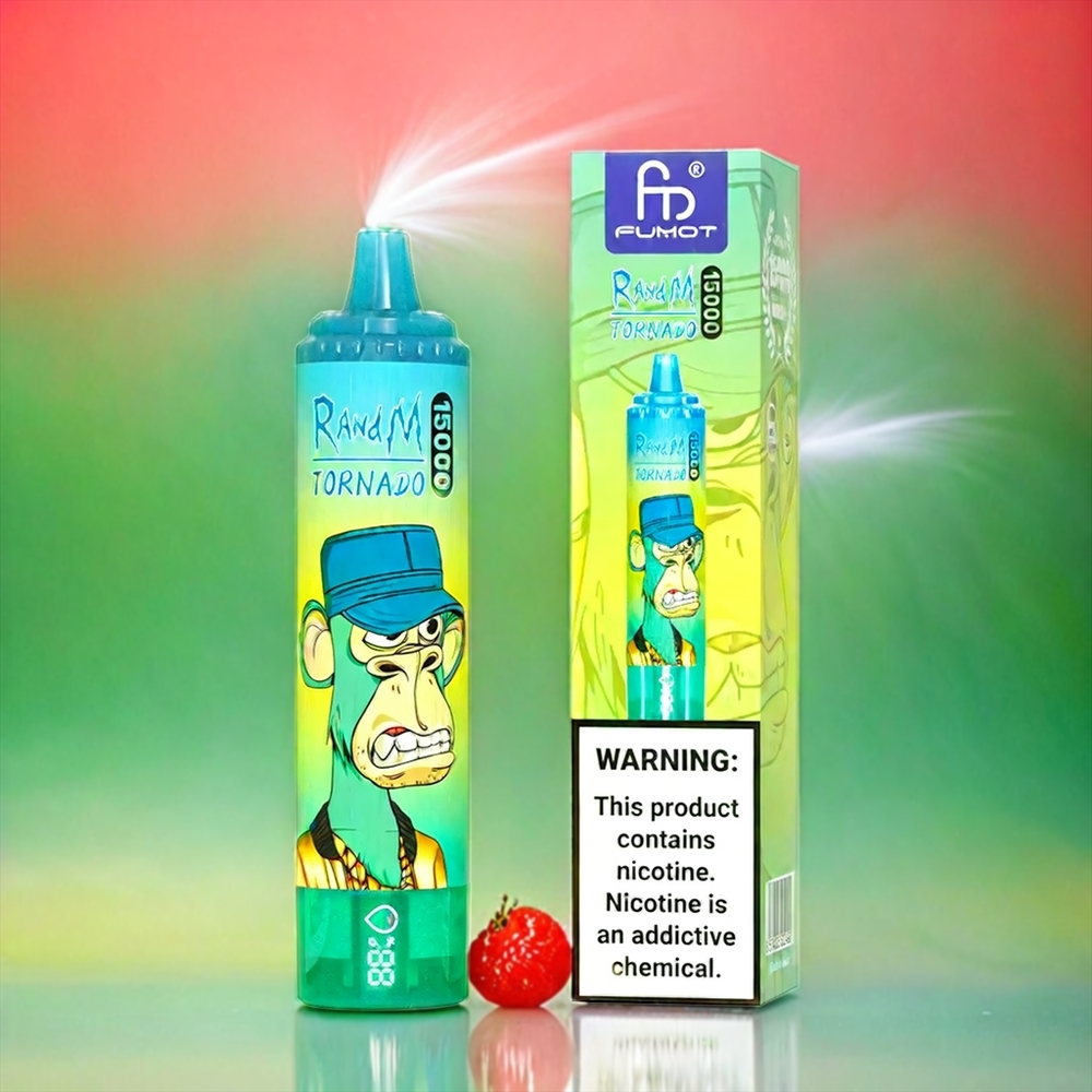 Fumot RandM Tornado 15000 Puffs Schweiz Großhandel mit 25ml Liquid, 850mAh Akku und Mesh Coil - Kiwi Fassion Frucht Guava