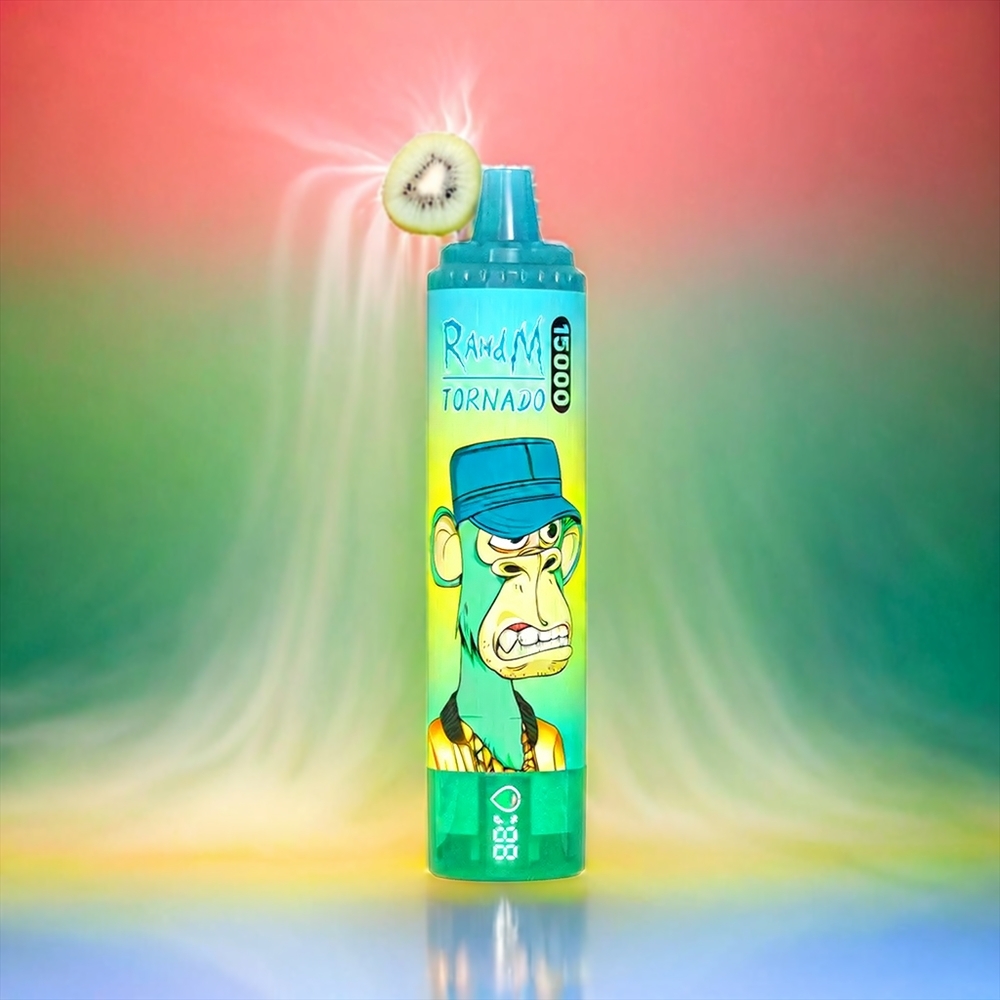 Fumot RandM Tornado 15000 Puffs Schweiz Großhandel mit 25ml Liquid, 850mAh Akku und Mesh Coil - Kiwi Fassion Frucht Guava