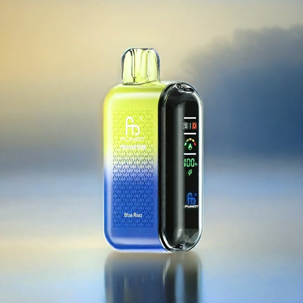 Fumot Tornado 20000 Puffs Dual Mesh Coil 20ml Blue Razz Schweiz Großhandel