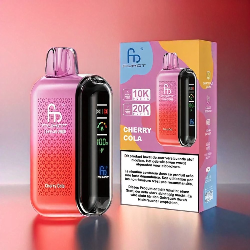 Fumot Tornado 20000 Puffs Dual Mesh Coil 20ml E-Liquid Cherry Cola Schweiz Großhandel