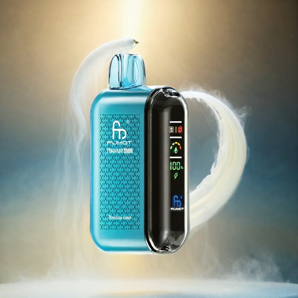 Fumot Tornado 20000 Puffs Dual Mesh Coil 20ml Schweiz Großhandel Banana Cake (Bananenkuchen)