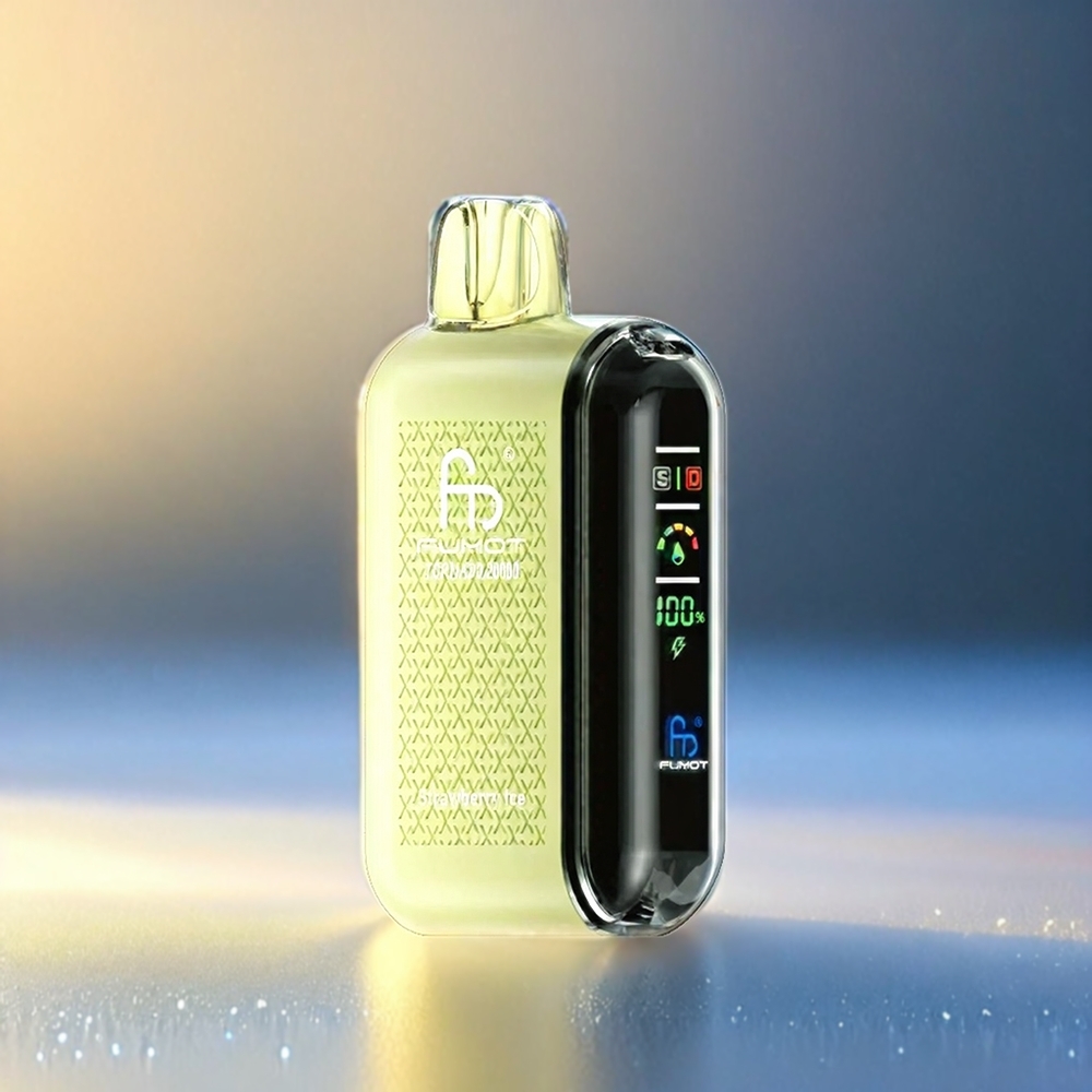 Fumot Tornado 20000 Puffs Schweiz Großhandel – 20000 Züge, Dual Mesh Coil, 20ml E-Liquid Kapazität, Erdbeer-Eis