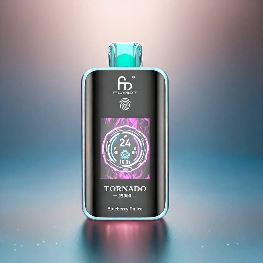 Fumot Tornado 25000 Puffs HD Bildschirm 700mAh Akku 20ml Füllung Schweiz Großhandel Blauereis