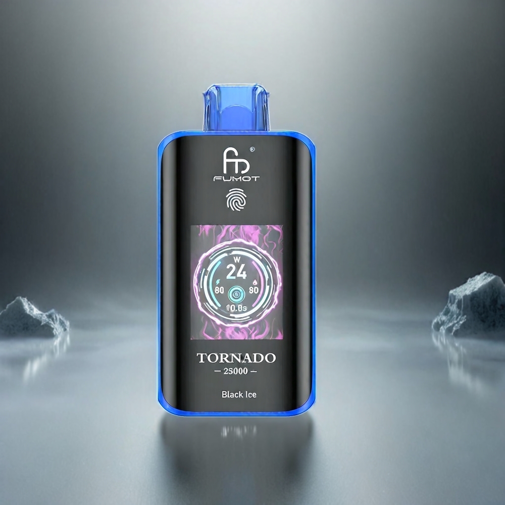 Fumot Tornado 25000 Puffs Schweiz Großhandel HD Screen 700mAh 20ml Black Ice