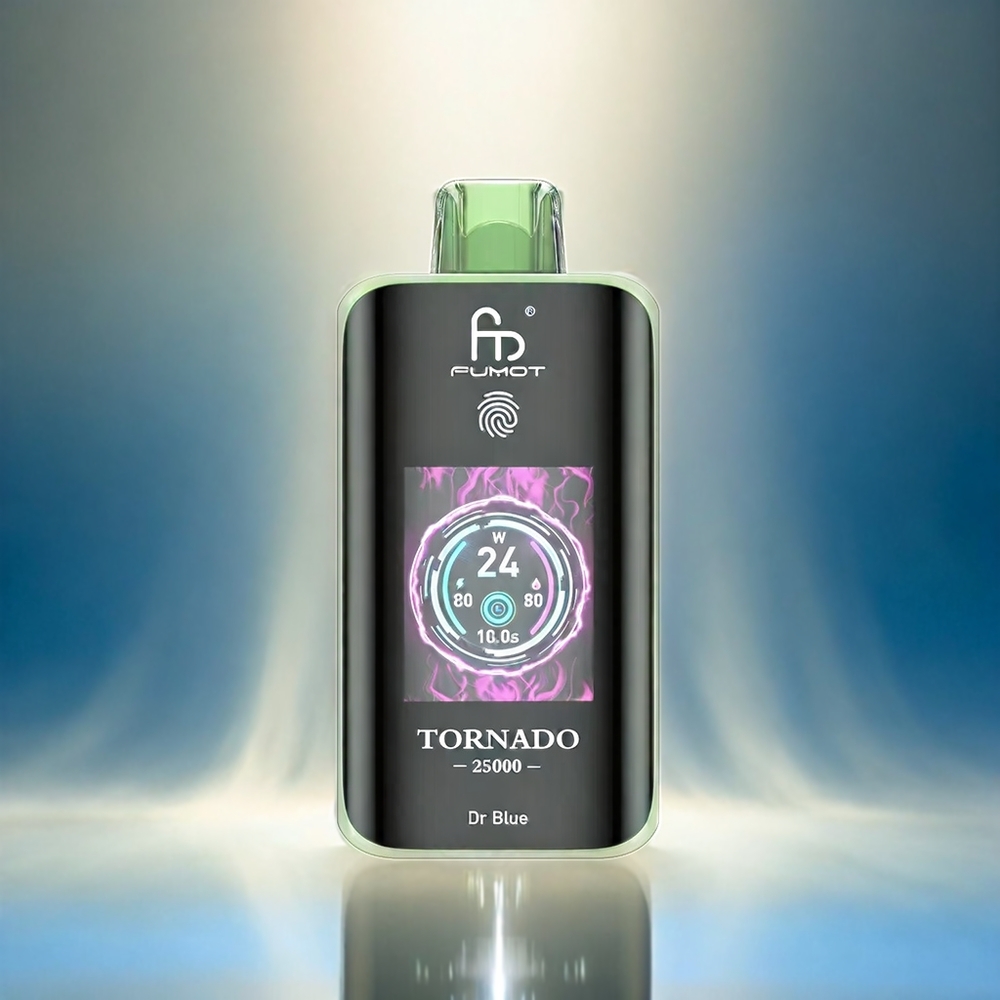 Fumot Tornado 25000 Puffs Vape Dr Blau mit HD-Bildschirm, 700mAh Akku, 20ml Liquid – Schweiz Großhandel