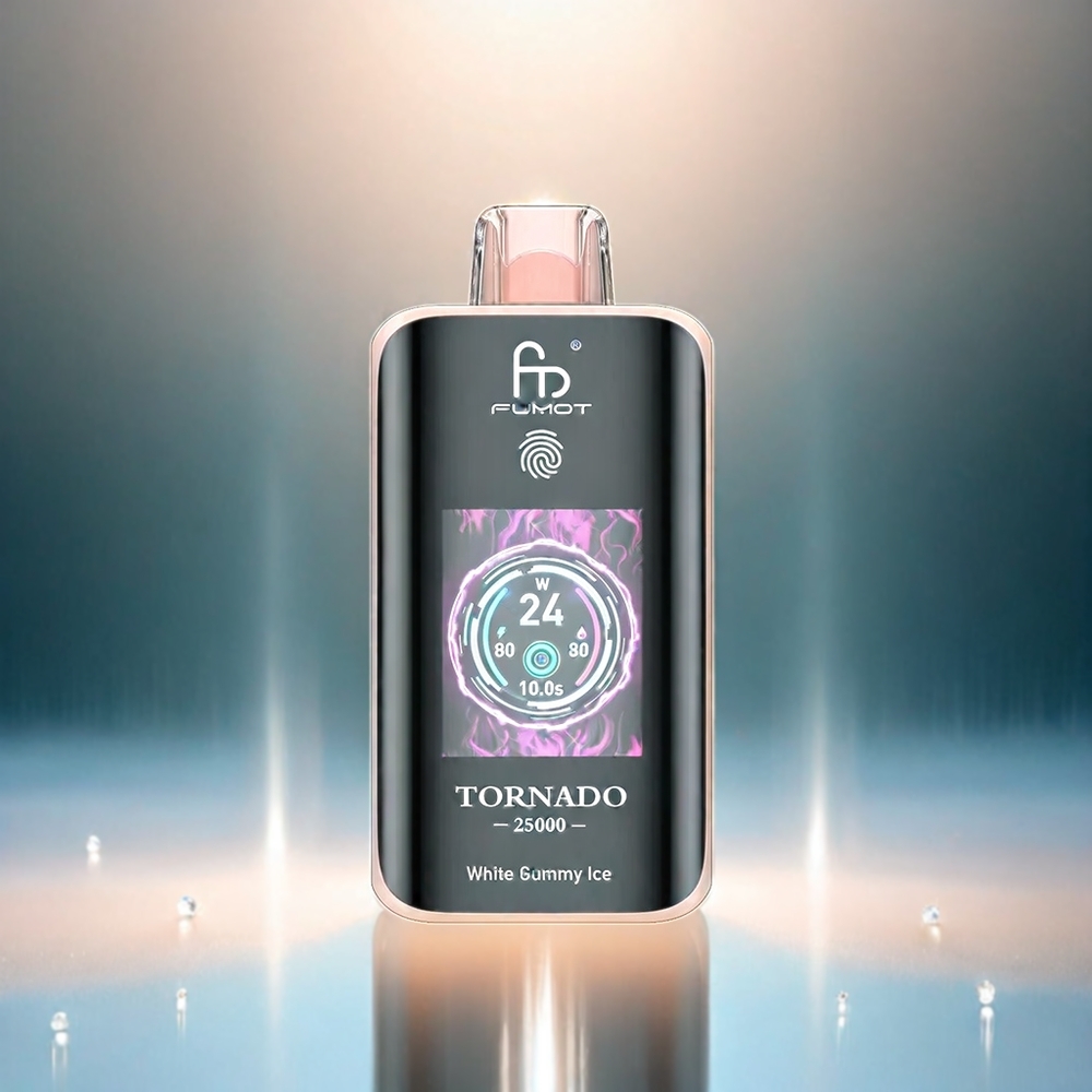 Fumot Tornado 25000 Puffs White Gummy Ice mit HD Screen, 700mAh Akku, 20ml Schweiz Großhandel