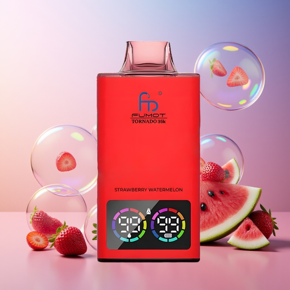Fumot Tornado 35K Einweg-Vape Erdbeer Wassermelone - Dual Mesh Coil, 15ml E-Liquid, 700mAh, USB-C, Schweiz Großhandel