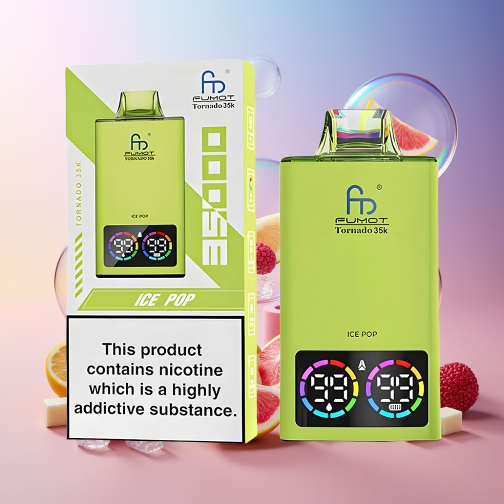 Fumot Tornado 35K Einweg-Vape Ice Pop - Dual Mesh Coil, 15ml E-Liquid, 700mAh, USB-C, Schweiz Großhandel