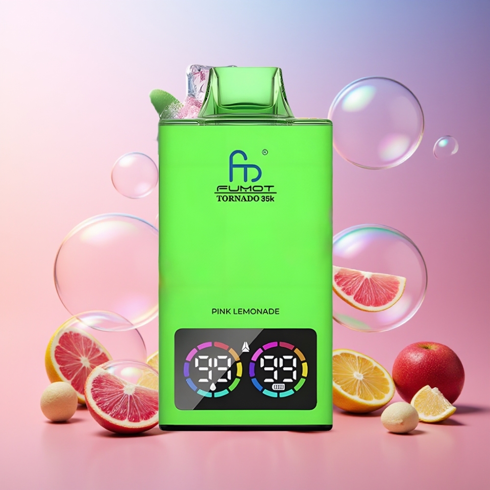Fumot Tornado 35K Einweg-Vape Pink Lemonade (Rosa Limonade) - Dual Mesh Coil, 15ml E-Liquid, 700mAh Akku, USB-C, Schweiz Großhandel