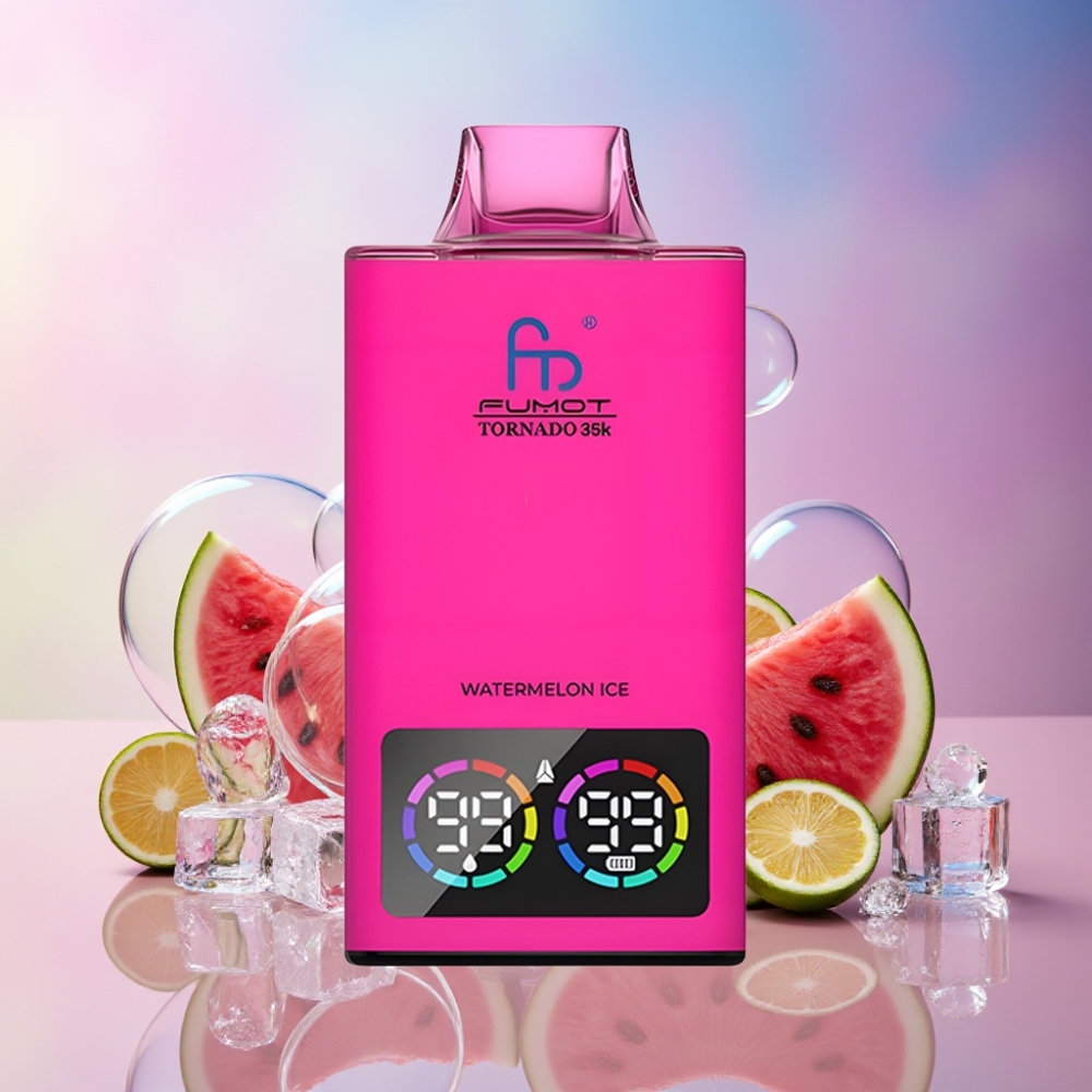 Fumot Tornado 35K Einweg-Vape Wassermelone Eis - Dual Mesh Coil, 15ml E-Liquid, 700mAh Akku, USB-C, Schweiz Großhandel