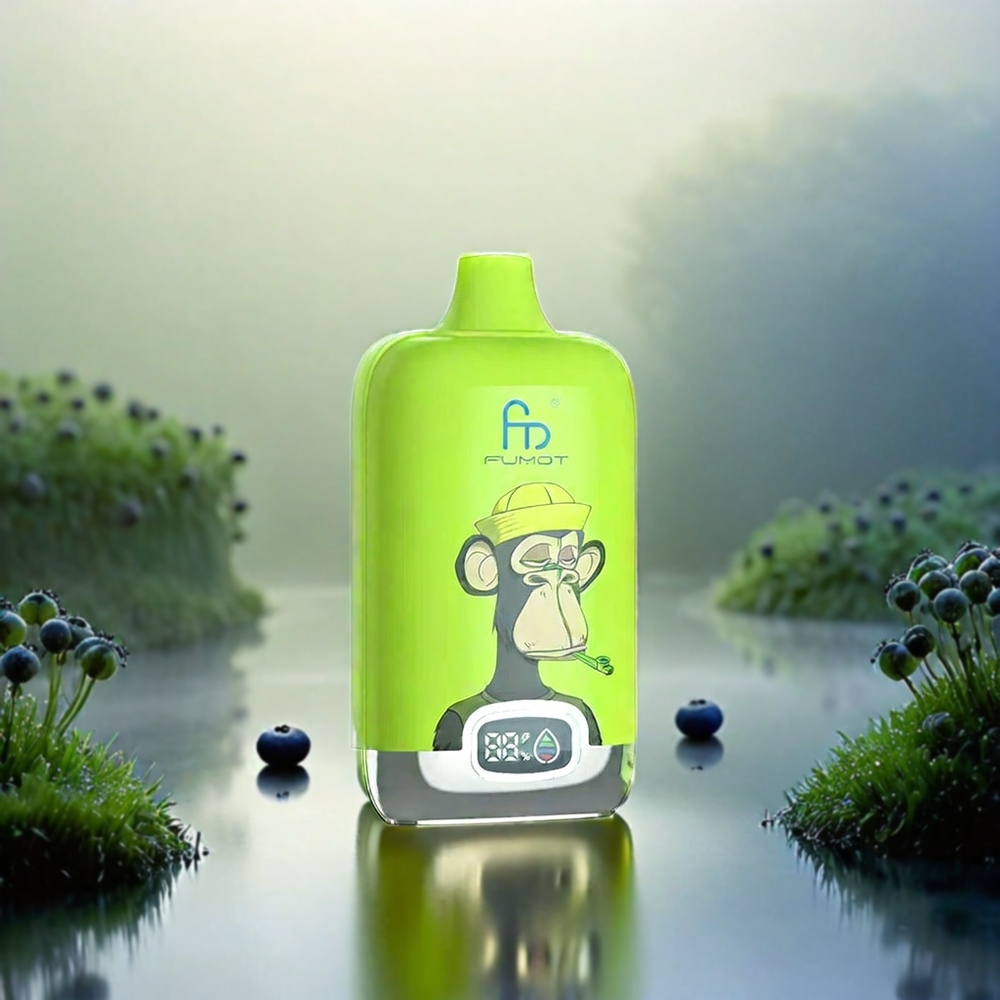 Fumot Tornado Digital Box 12000 Puffs Blau-Kiwi Schweiz Großhandel mit 20ml E-Liquid und Type-C Ladung