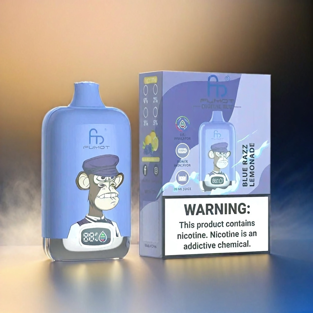 Fumot Tornado Digital Box 12000 Puffs Blue Razz Lemonade 20ml 550mAh MTL Schweiz großhandel