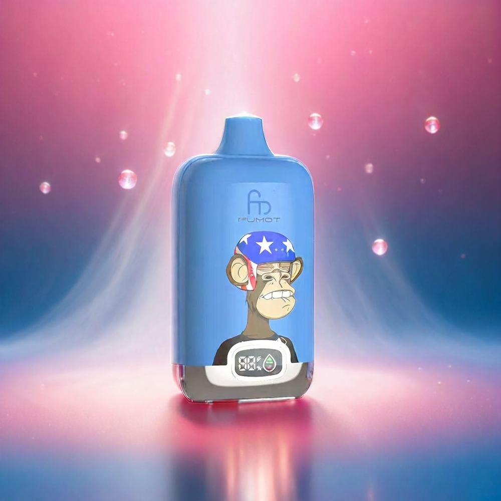 Fumot Tornado Digital Box 12000 Puffs Blueberry Bubblegum Schweiz Großhandel mit 20ml E-Liquid, 550mAh Akku und Mesh Coil