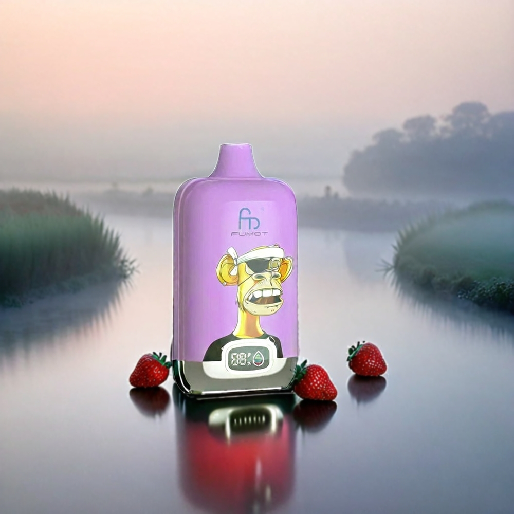 Fumot Tornado Digital Box 12000 Puffs Erdbeer Traube Schweiz Großhandel – 20ml E-Liquid, 550mAh, Typ-C Ladung