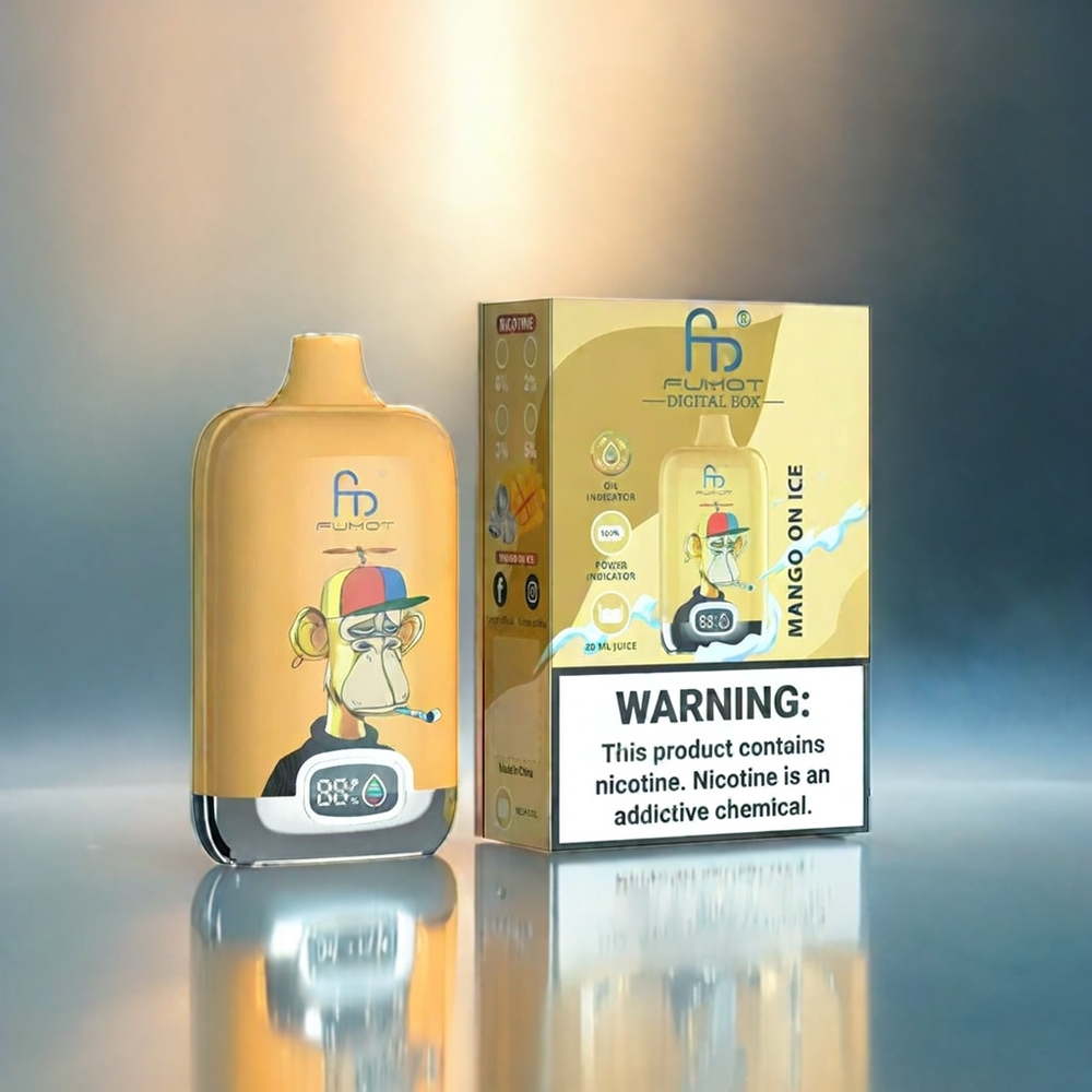 Fumot Tornado Digital Box 12000 Puffs Schweiz Großhandel – 20ml E-Liquid, 550mAh, Mango On Ice