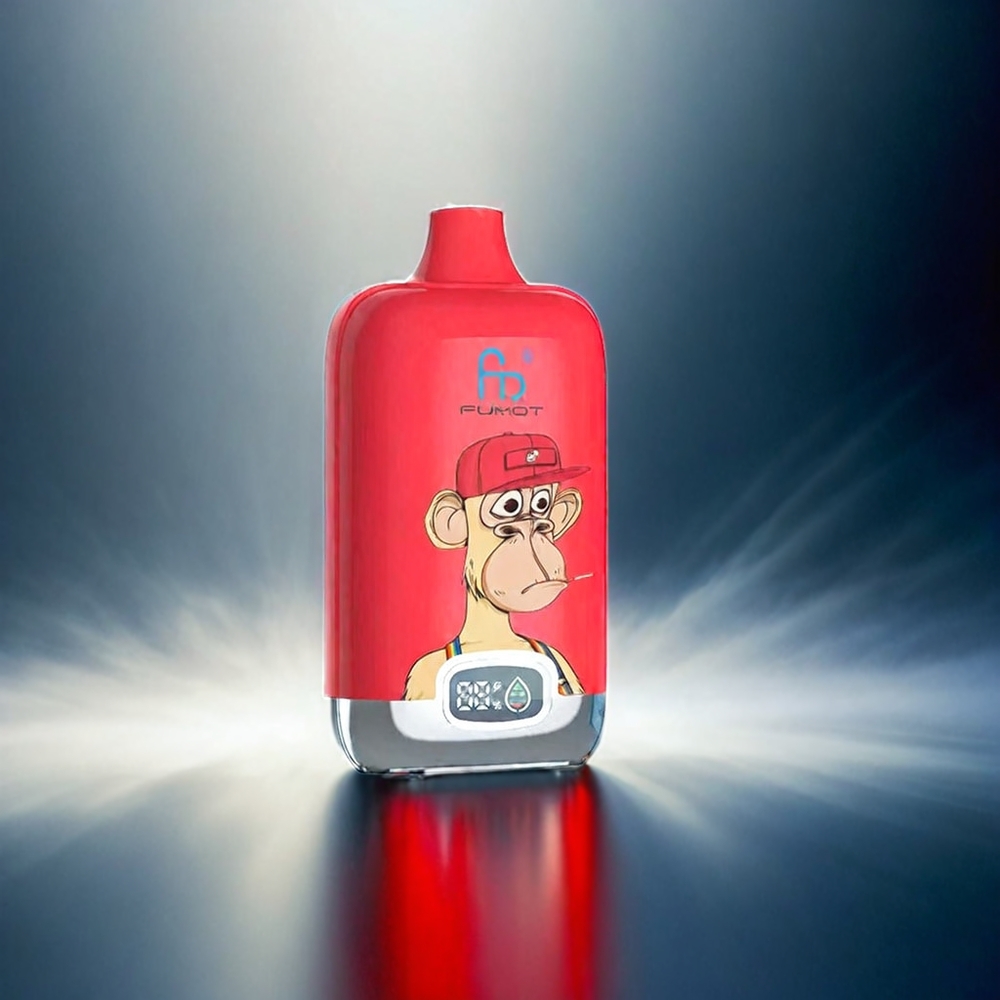 Fumot Tornado Digital Box 12000 Puffs Schweiz Großhandel – 20ml E-Liquid, Mesh Coil, 12000 Puffs, Red Energy Ice