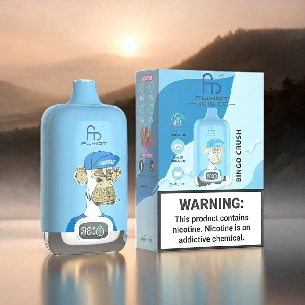 Fumot Tornado Digital Box 12000 Puffs Schweiz Großhandel mit Mesh Coil, 20ml E-Liquid, 12000 Puffs, Typ-C Laden