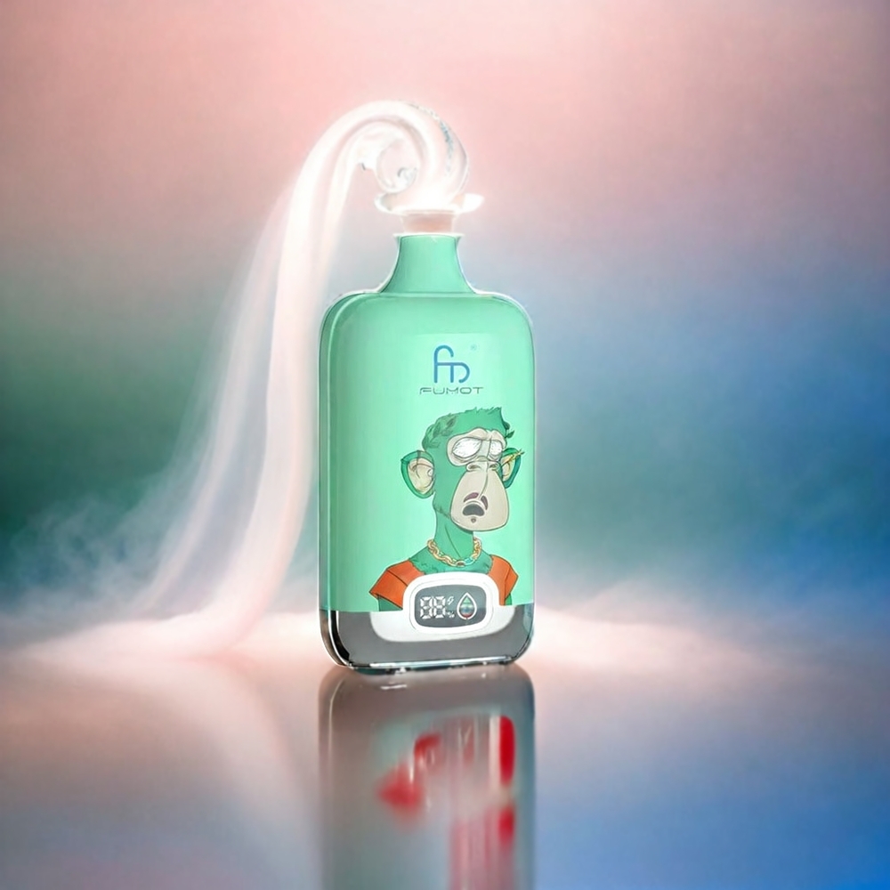 Fumot Tornado Digital Box 12000 Puffs Vape Erdbeere mit 20ml E-Liquid, 550mAh Akku, Type-C Ladung, Schweiz Großhandel