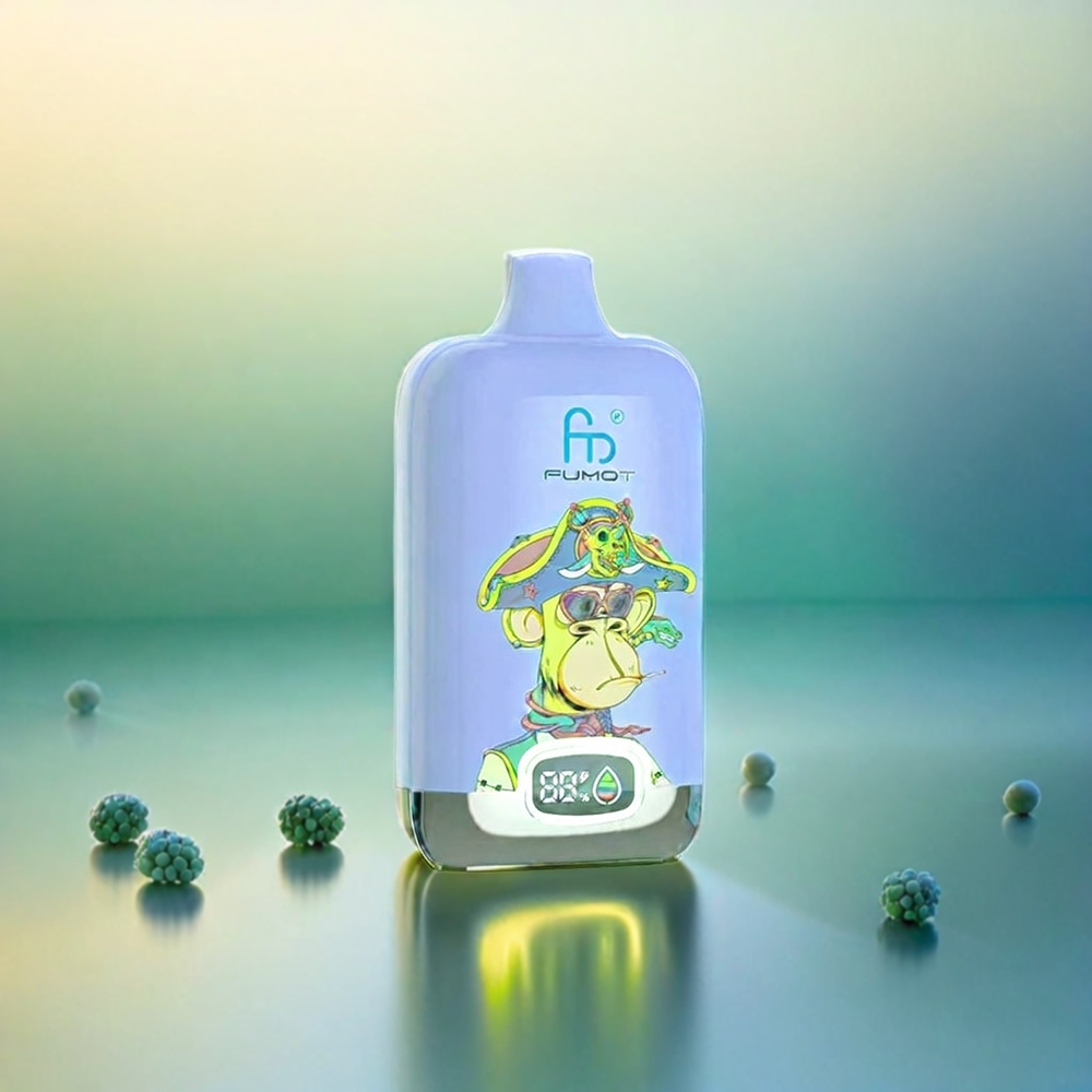 Fumot Tornado Digital Box 12000 Puffs Vape Grape Mint (20ml, 550mAh, Type-C) Schweiz Großhandel