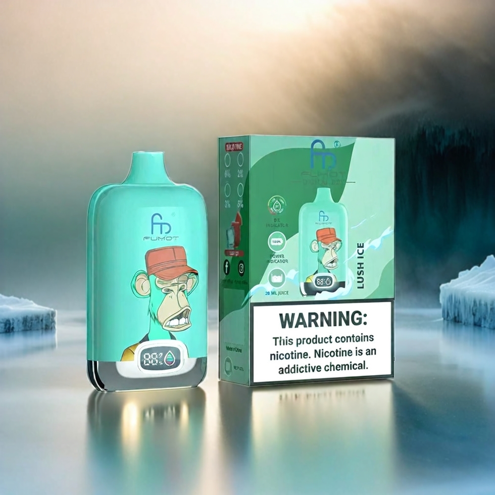 Fumot Tornado Digital Box 12000 Puffs Vape Lush Ice (20ml, 550mAh, Type-C) Schweiz Großhandel
