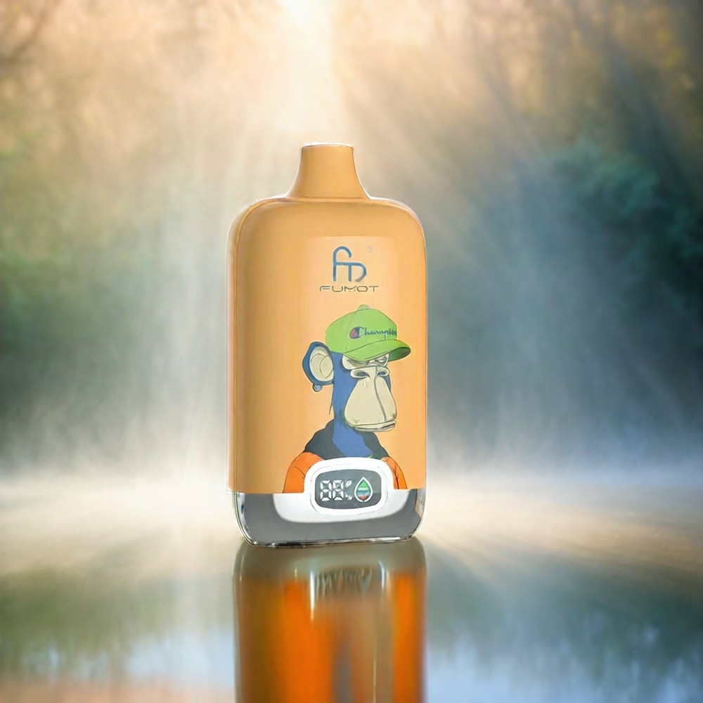 Fumot Tornado Digital Box 12000 Puffs Vape Pfirsich-Mango Schweiz Großhandel 20ml E-Liquid 550mAh Mesh Coil