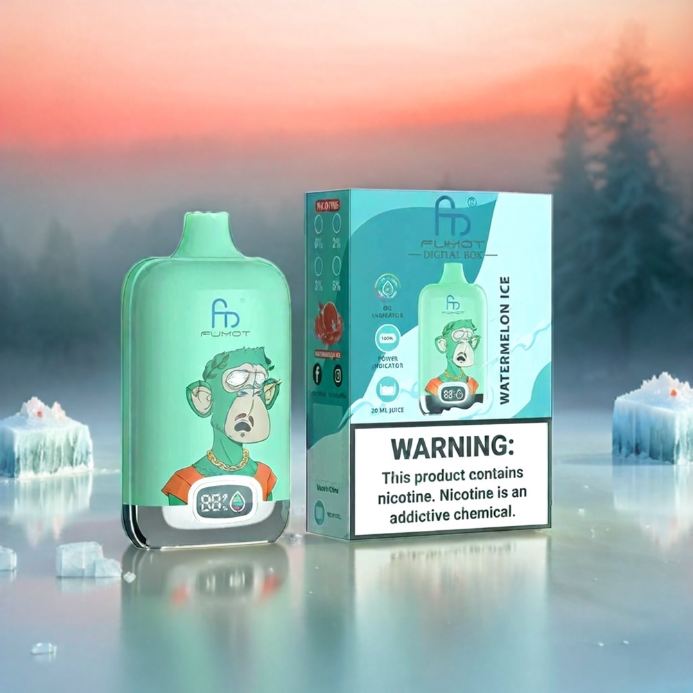Fumot Tornado Digital Box 12000 Puffs Vape Wassermelone Eis Mesh Coil 20ml Schweiz Großhandel