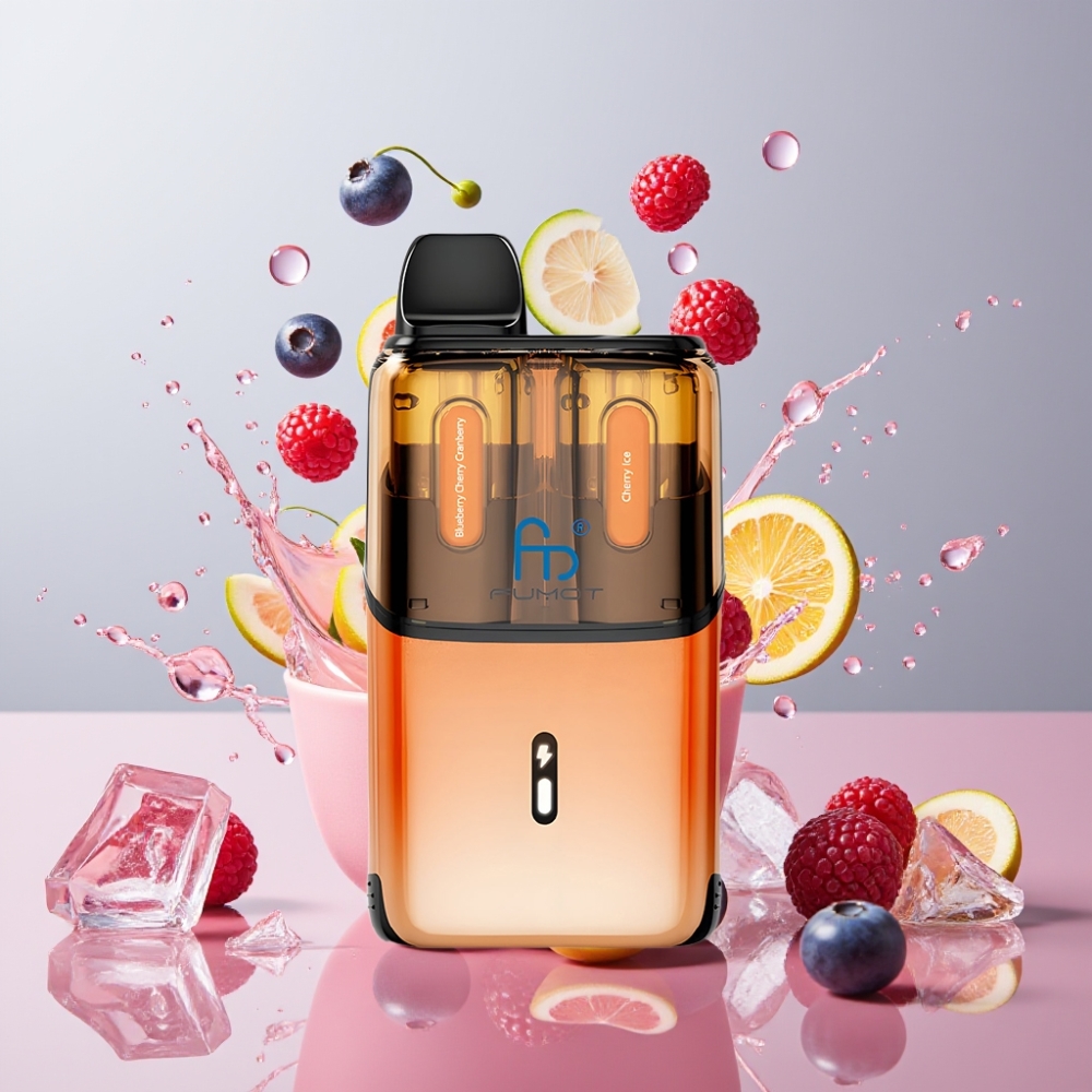 Fumot Ultra T32000 Einweg-Vape Blaubeere Kirsche Cranberry & Kirsch-Eis – 32000 Züge, 800mAh, 24ml, Type-C, Schweiz Großhandel