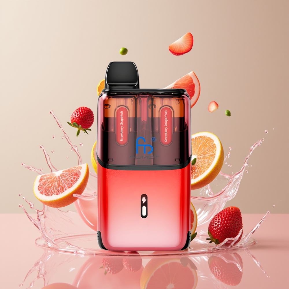 Fumot Ultra T32000 Einweg-Vape Erdbeere Grapefruit & Erdbeere Drachenfrucht – 32000 Züge, 800mAh, 24ml, Schweiz Großhandel