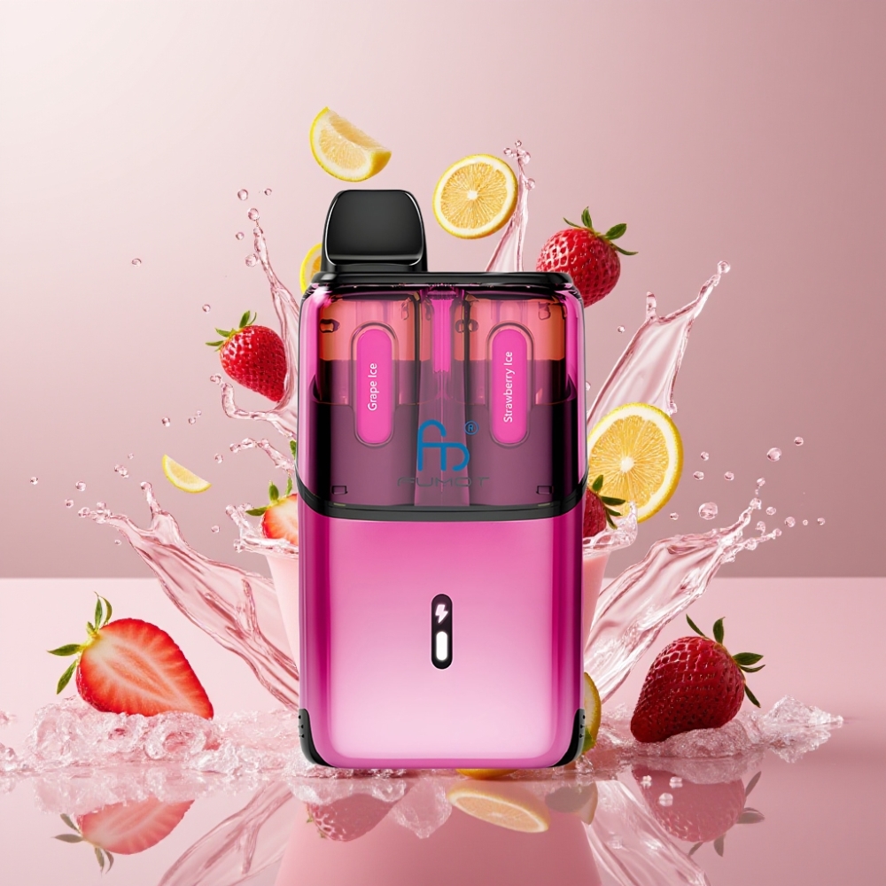 Fumot Ultra T32000 Einweg-Vape Grape Ice & Erdbeer-Eis, 32000 Züge, 24ml E-Liquid, 800mAh Akku, Schweiz Großhandel