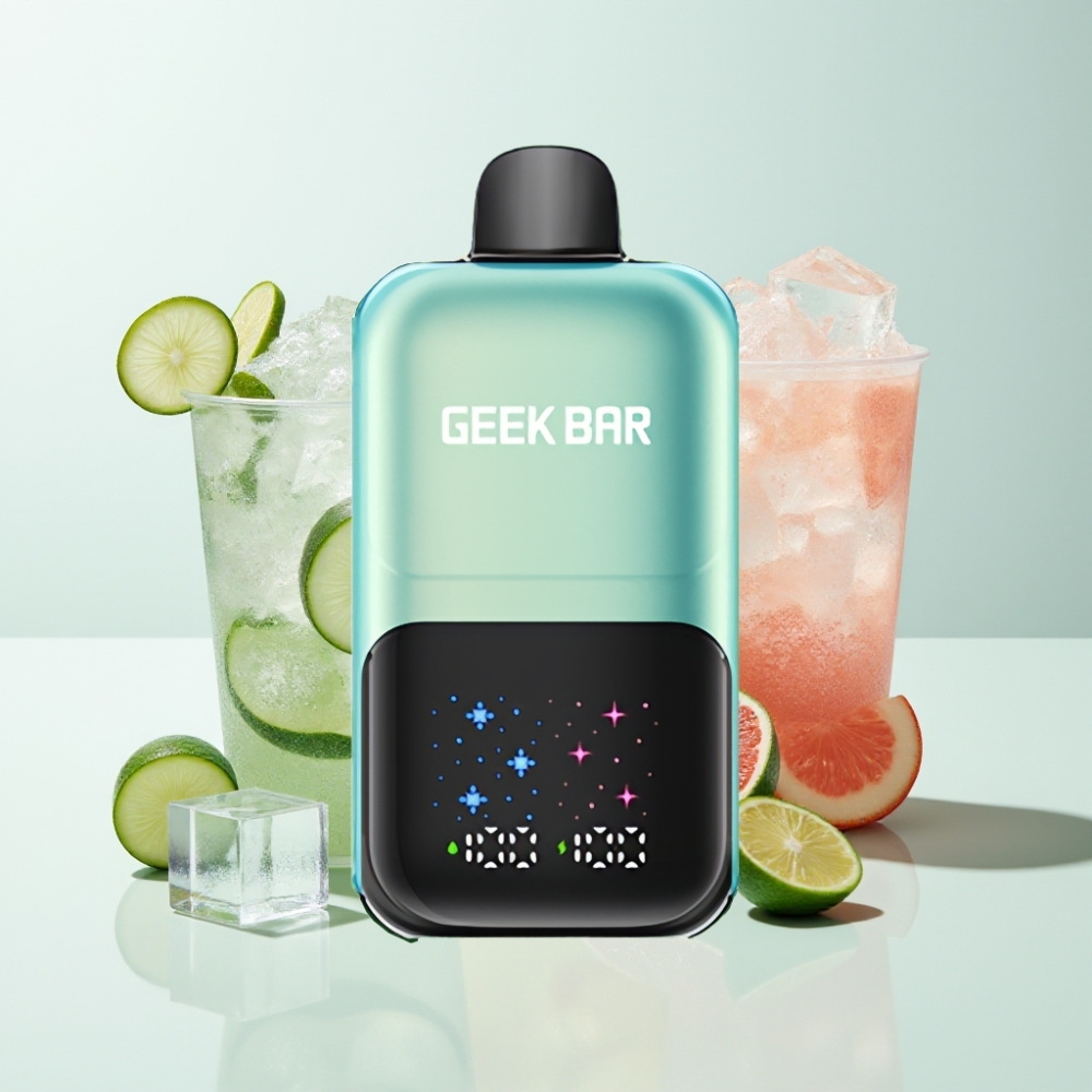 GEEKBAR 2GO 20ml 50000 Züge Two Series Einweg-Vape Pen Kühle Minze Eis – 50000 Züge, Dual-Tank, 5% Nikotinsalz, Schweiz Großhandel