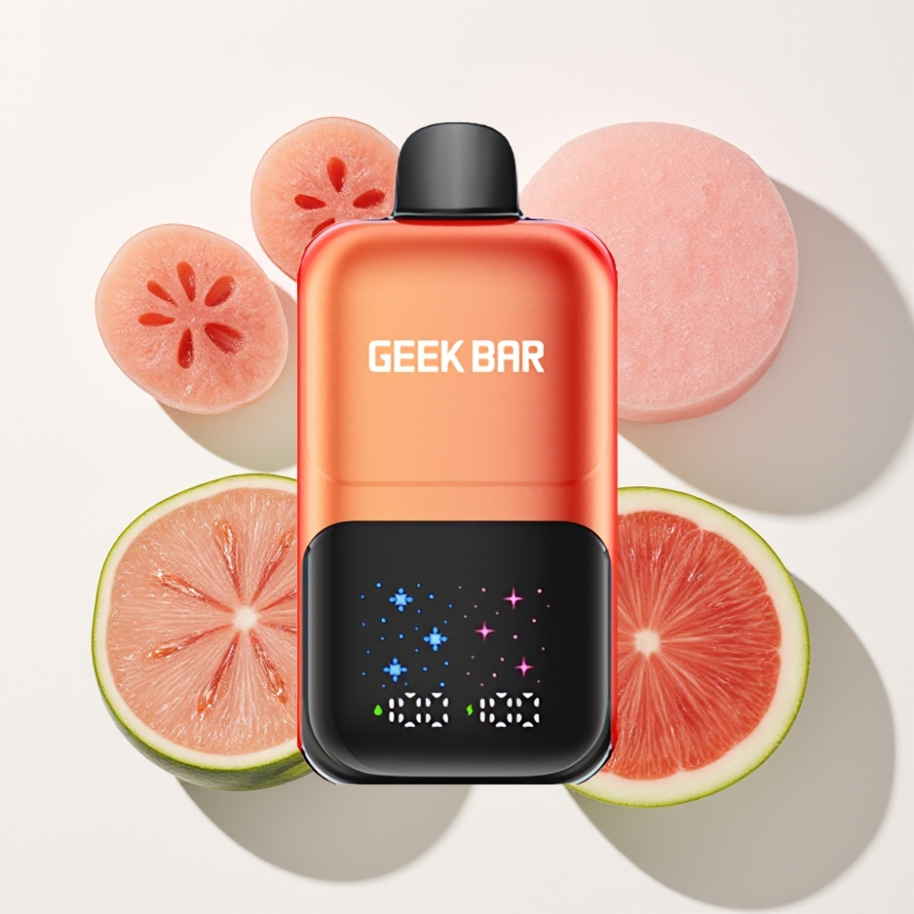 GEEKBAR 2GO 20ml 50000 Züge Two Series Einweg-Vape Pen Wassermelone Bubble Gum Eis mit interaktivem Großdisplay, 3-stufiger Geschmacks-/Kühleinstellung – Schweiz Großhandel