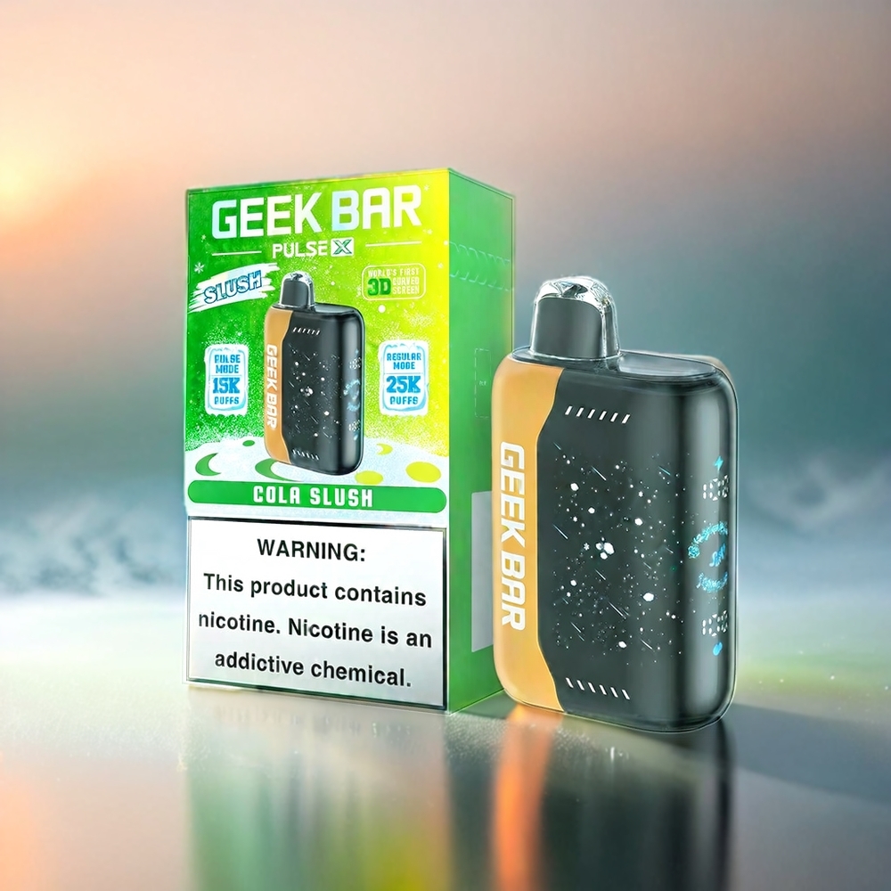 Geek Bar Pulse X 25000 Puffs Vape Slush Edition Schweiz Großhandel 18mL E-Liquid 3D Display USB-C