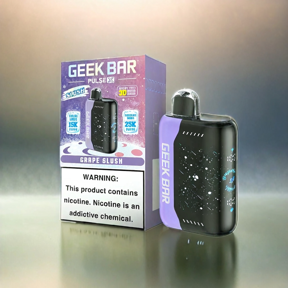 Geek Bar Pulse X 25000 Puffs Vape Slush Edition Schweiz Großhandel 18mL E-Liquid 3D Display USB-C