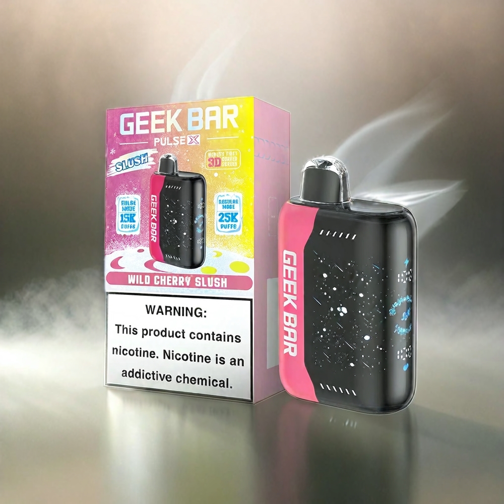 Geek Bar Pulse X 25000 Puffs Vape Slush Edition Schweiz Großhandel 18mL E-Liquid 3D Display USB-C