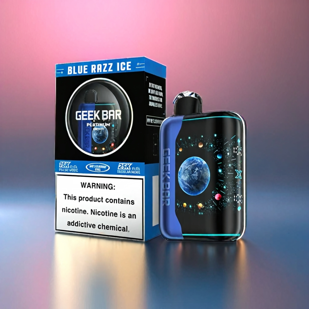 GEEK BAR Platinum Edition – 25000 Züge, 20mL E-Liquid, 2% Nikotin, Blue Razz Ice, Schweiz großhandel