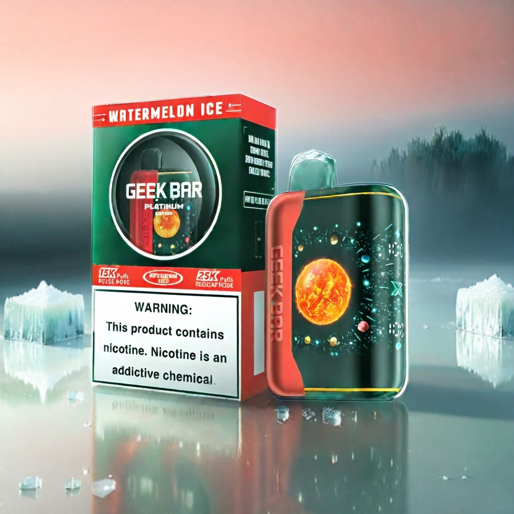 GEEK BAR Platinum Edition Schweiz Großhandel – 25000 Puffs, Dual Mesh Coil, 20mL E-Liquid, Wassermelone-Eis