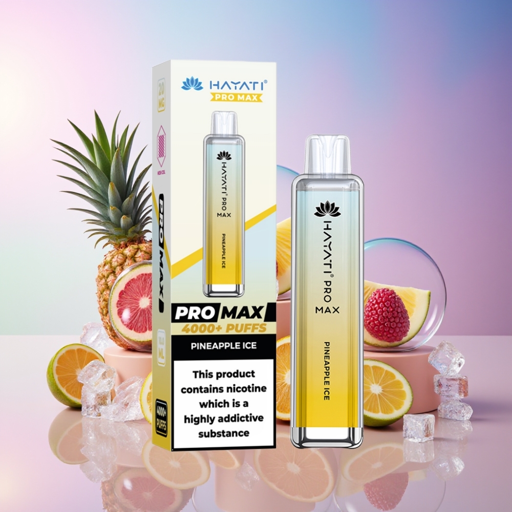 Hayati Pro Max 4000 Puffs Einweg-Vape Ananas Eis, 2ml Tank, 1400mAh, Schweiz Großhandel
