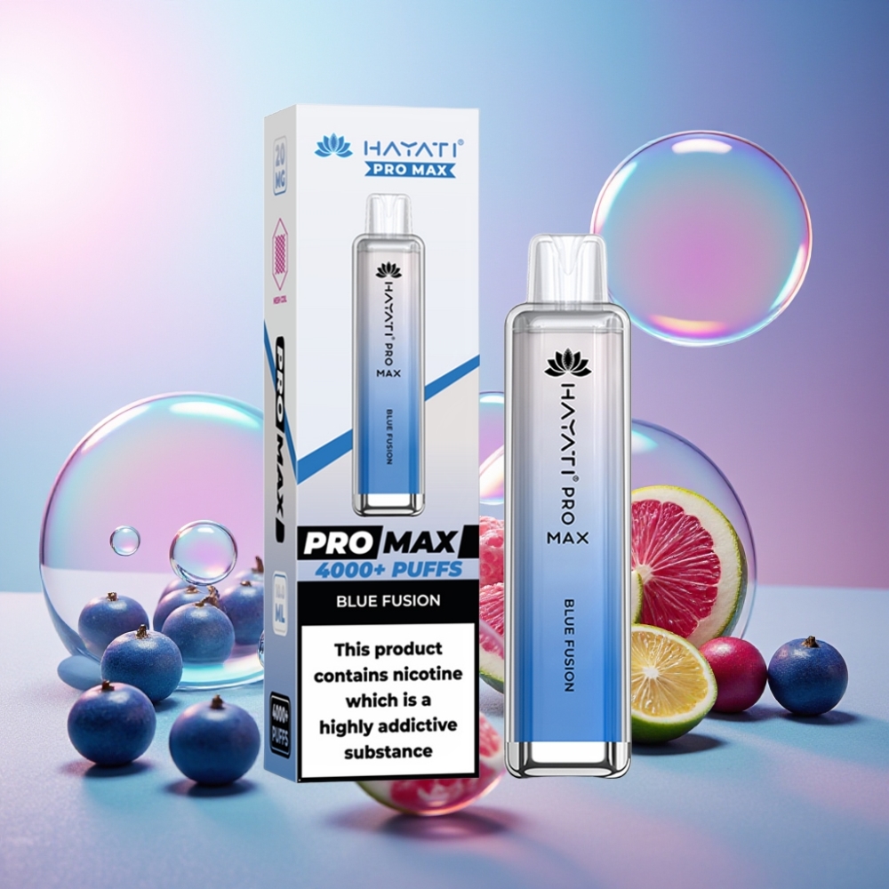 Hayati Pro Max 4000 Puffs Einweg-Vape Blau Fusion – 1400mAh, 2ml/10ml Tank, 2%/5% Nikotin, Schweiz Großhandel