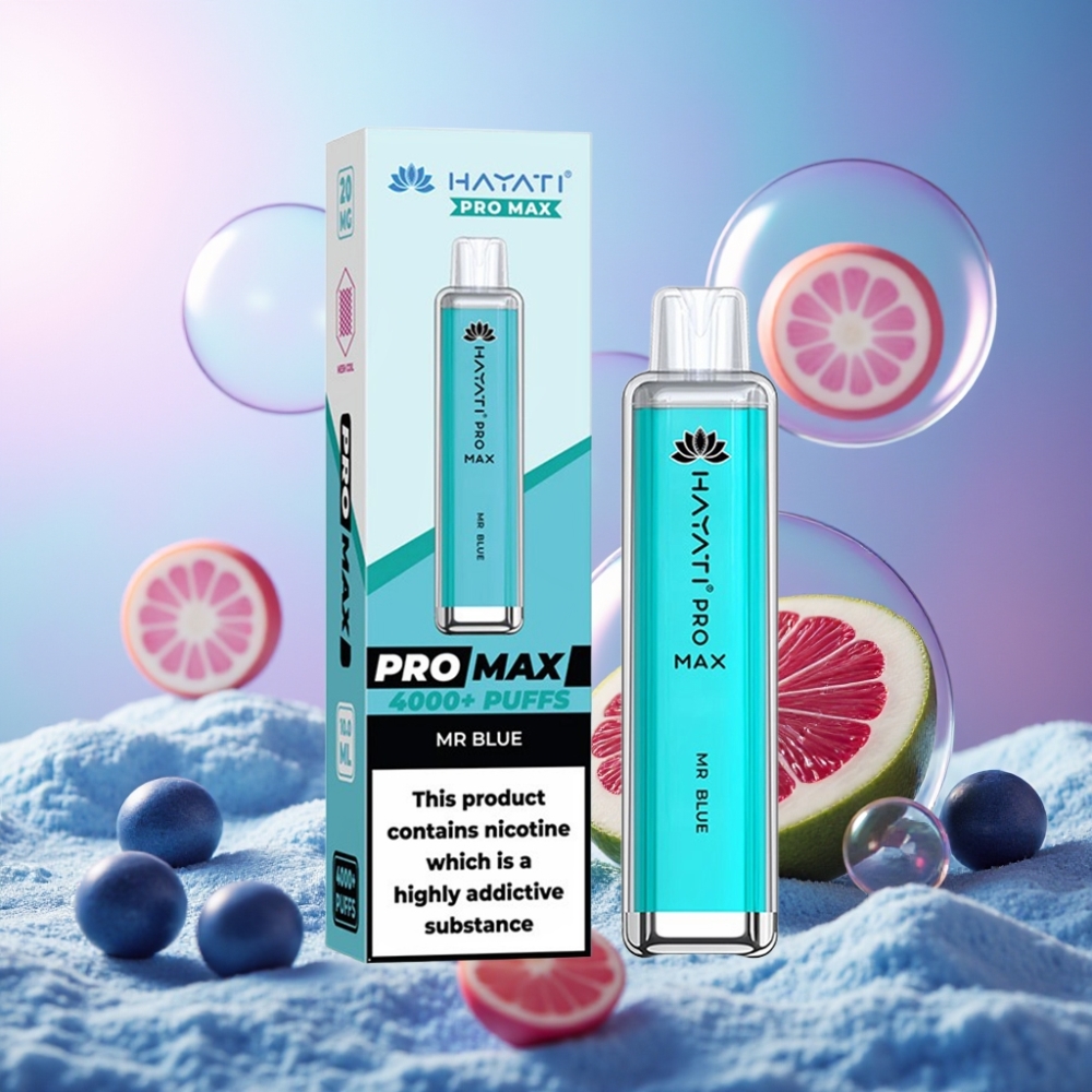 Hayati Pro Max 4000 Puffs Einweg-Vape Herr Blau – 1400mAh, 2ml/10ml, 5% Nikotin, Schweiz Großhandel