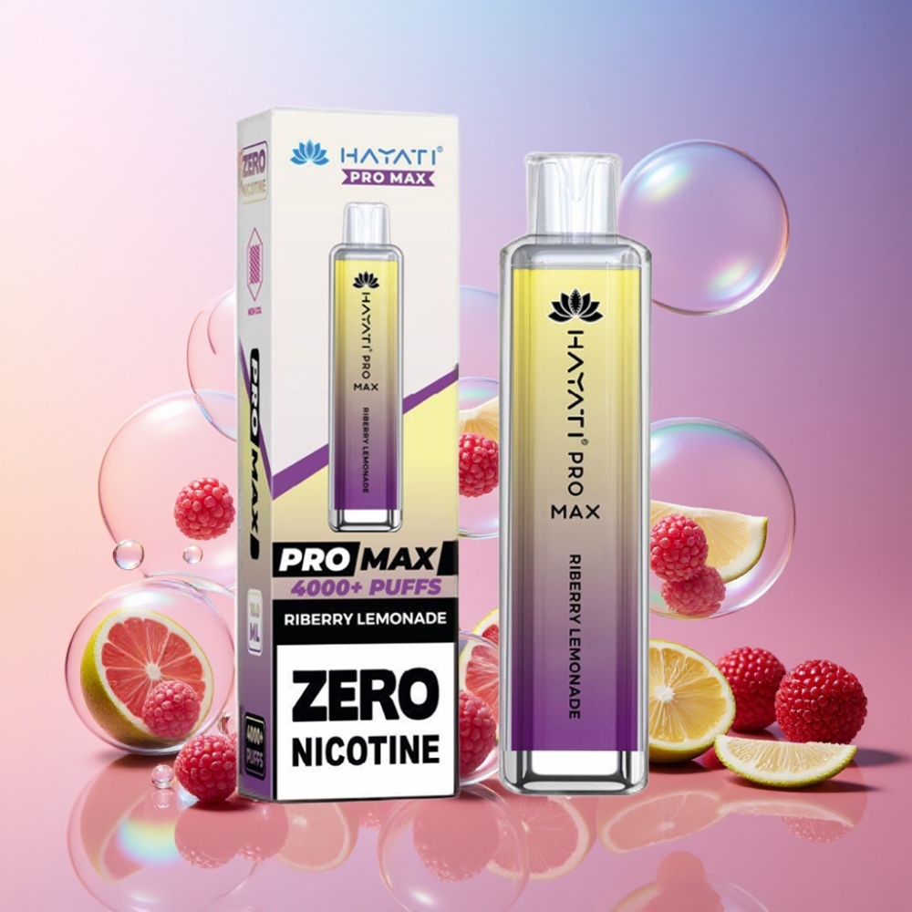 Hayati Pro Max 4000 Puffs Einweg-Vape Himbeer-Zitronenlimonade mit 1400mAh Akku, 2ml Tank, 4000 Züge – Schweiz Großhandel