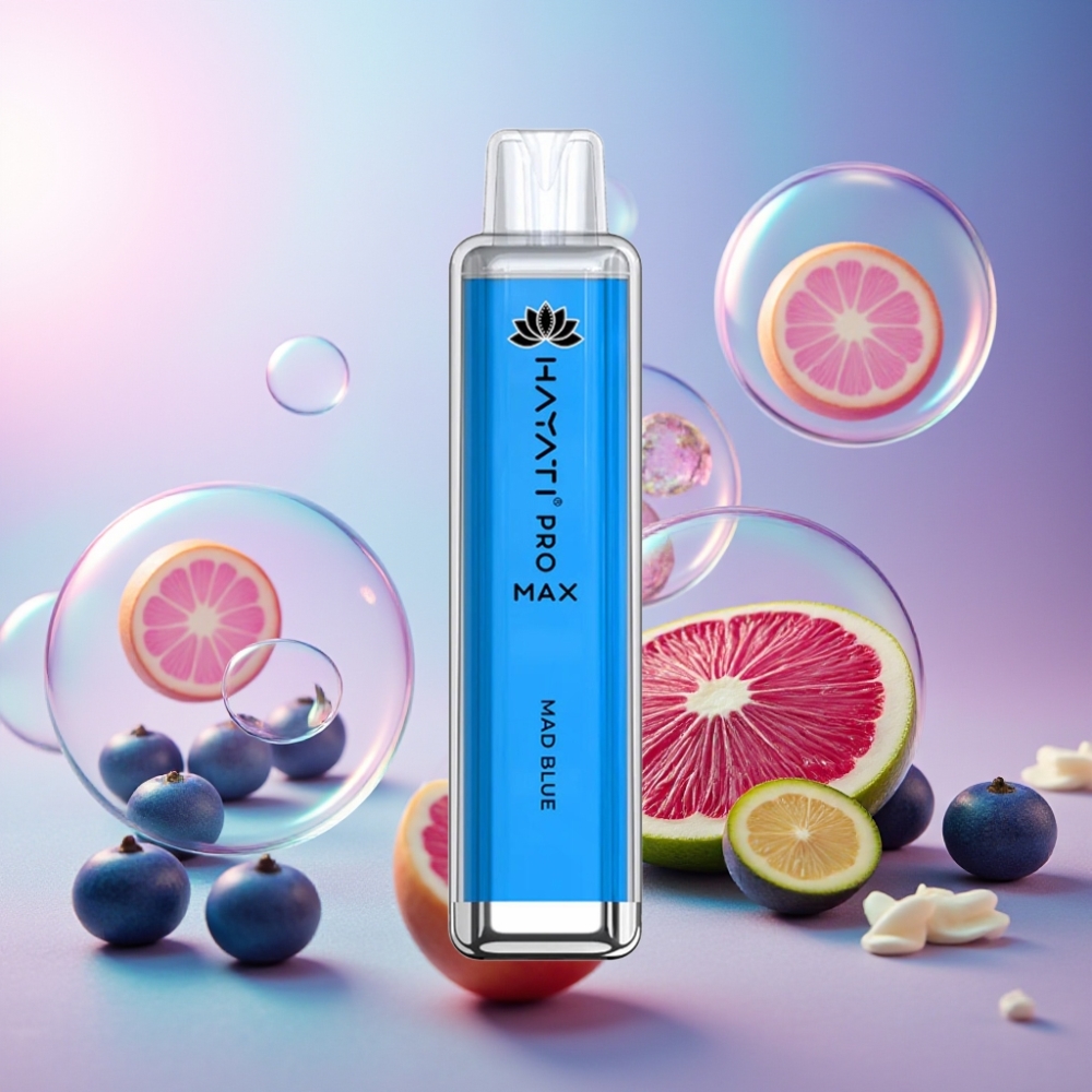 Hayati Pro Max 4000 Puffs Einweg-Vape Mad Blau – 2ml Tank, 1400mAh Akku, 4000 Züge, Schweiz Großhandel