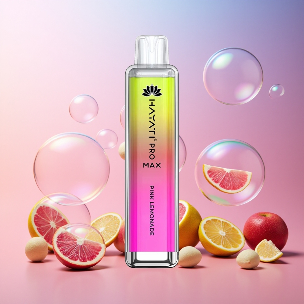 Hayati Pro Max 4000 Puffs Einweg-Vape Pink Lemonade (Rosa Zitronenlimonade) – 1400mAh, 2ml Tank, 4000 Züge, Schweiz Großhandel