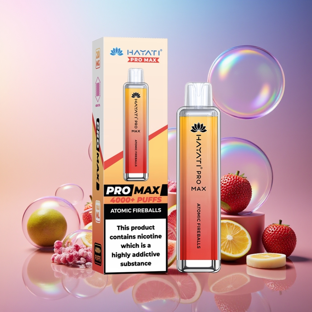 Hayati Pro Max 4000 Puffs Einweg-Vape Schweiz Großhandel – 1400mAh, 2ml Tank, 5% Nikotin, LED Licht