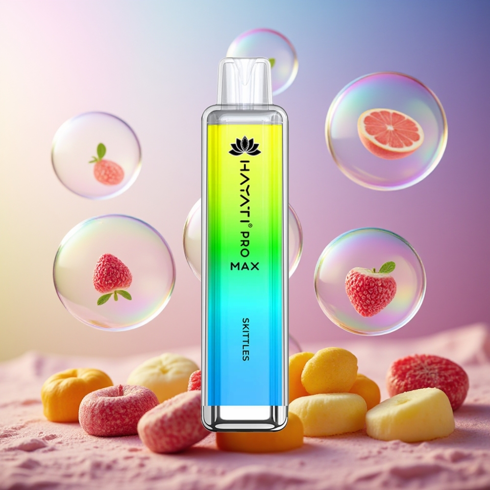 Hayati Pro Max 4000 Puffs Einweg-Vape Skittles (Schweiz Großhandel) – 2ml Tank, 1400mAh Akku, 4000 Züge, TPD-konform
