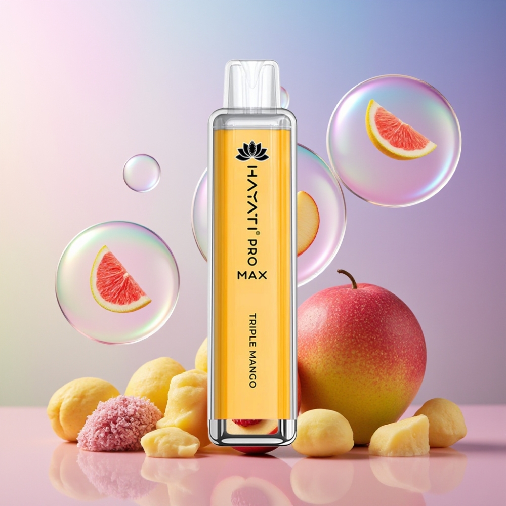 Hayati Pro Max 4000 Puffs Einweg-Vape Triple Mango 2ml/10ml 1400mAh Dual Mesh Coil Schweiz Großhandel